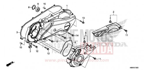 LEFT SIDE COVER WW125AK de 2019